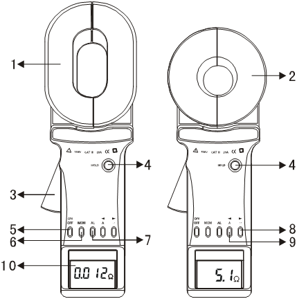 ETCR2000C+钳形接地电阻测试仪 钳表结构